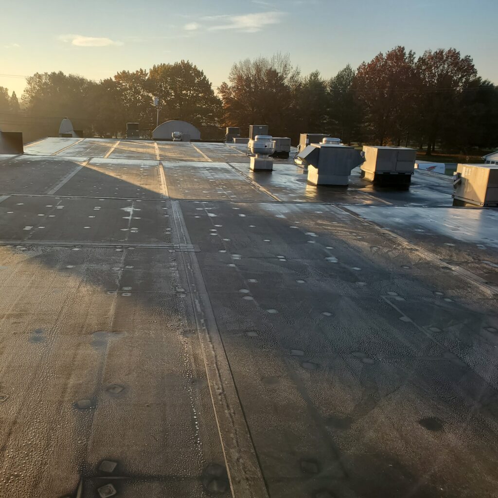 Ponding on EPDM Roofing